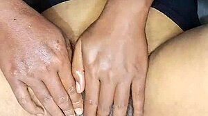 hot indian bhabhi gets hairy pussy oil massage