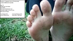 Aus Greek Girl Shows Cute Feet Outdoors Public