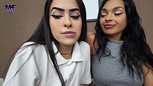 latina lesbians lick feet and pussy closeup