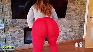 Gymnast student teases teacher in leggings