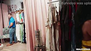 clothing store slut gets used hard
