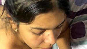 colombian roommate gives deep amateur blowjob