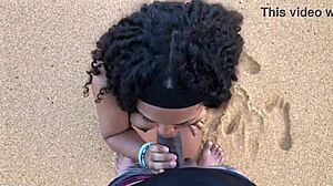 Beach Brunette Talk Leads To Intense Fuck