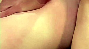 Two blonde milfs in lingerie have threesome with anal and fingering