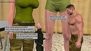 giantess growth leads to giantess sex with shrink man part two