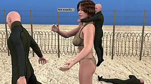 giantess growth leads to giantess sex with shrink man part two