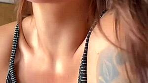 Blonde Smokes While Deepthroating Big Cock Backstage