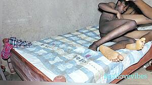 ebony couple shares hot sex