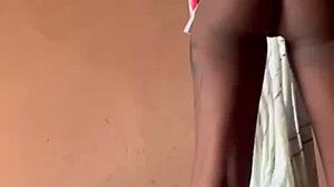 watch my hairy pussy from behind in close view