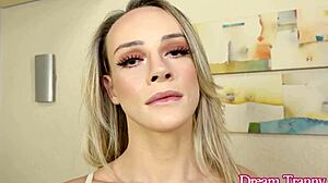 blonde ts clara ludovice surrenders her ass to the machine