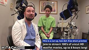 freshman gets mandatory hitachi orgasm from nurse sandra chappelle