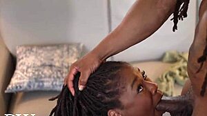 Hazel grace gets rough bbc sofa creampie