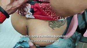 Between sips of her drink she got incredibly horny and just wanted dick and to cum i fulfilled her desires and fucked the slut in all her holes and came inside subtitled