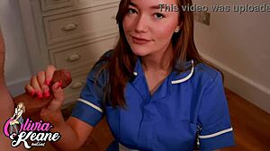 teen nurse shows oral skills