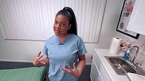 hot curvy latina nurse maya farrell takes cum sample