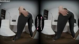 solo teen 18+ miledy is masturbating with a sex toy in vr