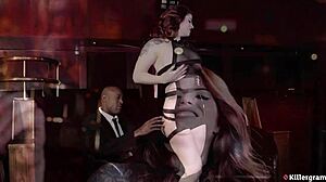 voluptuous lucia love teases sensi with lap dance