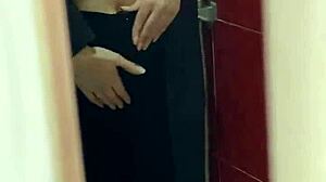 Sexy arabic hijab secretary getting fucked in toilet of office