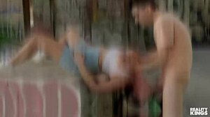 maddy may catches scarlit scandal riding lawn guy dick