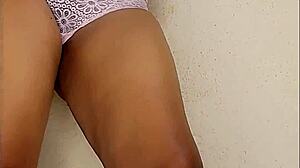new classmate enjoying squirting during her period
