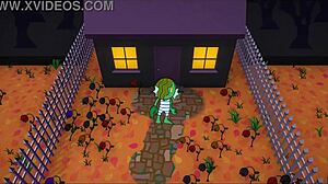 sex or treat halloween hentai game pornplay ep 3 creampie the naughty witch pussy