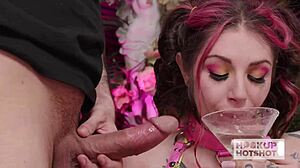 brenna mckena face gets golden shower cum