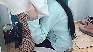 secret sex between a student girl and a nurse in a medical office