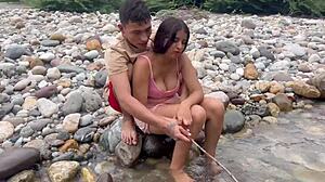 teach young latina fishing then fuck her