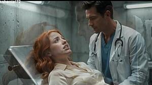 young redhead gets hot sex with doctor in clinic