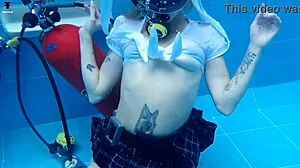 Ashlee rose school skirt underwater scuba 746 release week49