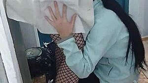 secret sex between a student girl and a nurse in a medical office