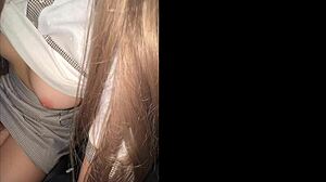 Busty schoolgirl pounded hard in car wearing uniform