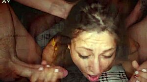 Skinny Submissive Teen Loves Deepthroat Gangbangs