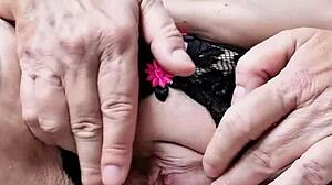 Black red huge tits shaved pussy and asshole close up