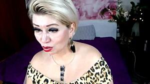 Tongue Games From Mature Whore With Butt Plug And Dildo
