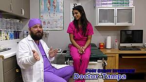 dr tampa gives misty addams her first gyno exam