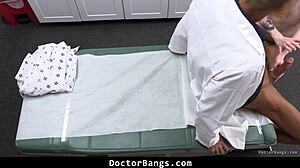 Doctor whipping out his huge cock and getting ready to impregnate