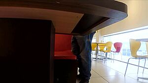 handjob in a public cafe on a first date