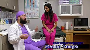 dr tampa gives misty addams her first gyno exam