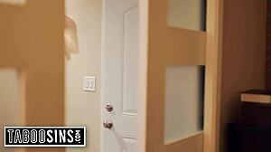 Foreign slut fucked by creepy host after towel incident
