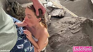 round ass slut fucked in under construction site