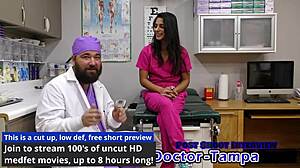 dr tampa gives misty addams her first gyno exam
