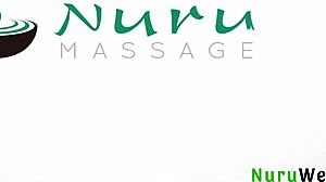 Nuru massage with cherry kiss feels so privileged and wet