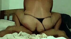 My wife makes step cousin cum hard with her ass