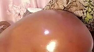 ebony talks dirty while showing ass