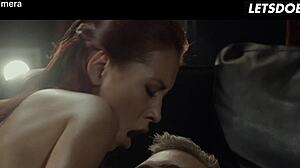 she bounces hard on his cock in reverse cowgirl and moans loud