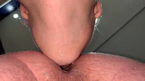 pretty girl gets sloppy jacuzzi facefuck