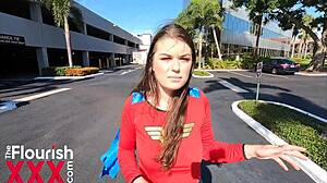 wonder woman catches her cheating man and gets cramped anastasia rose