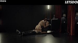 she bounces hard on his cock in reverse cowgirl and moans loud