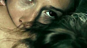 Vampire parody features intense facesitting and scissoring action